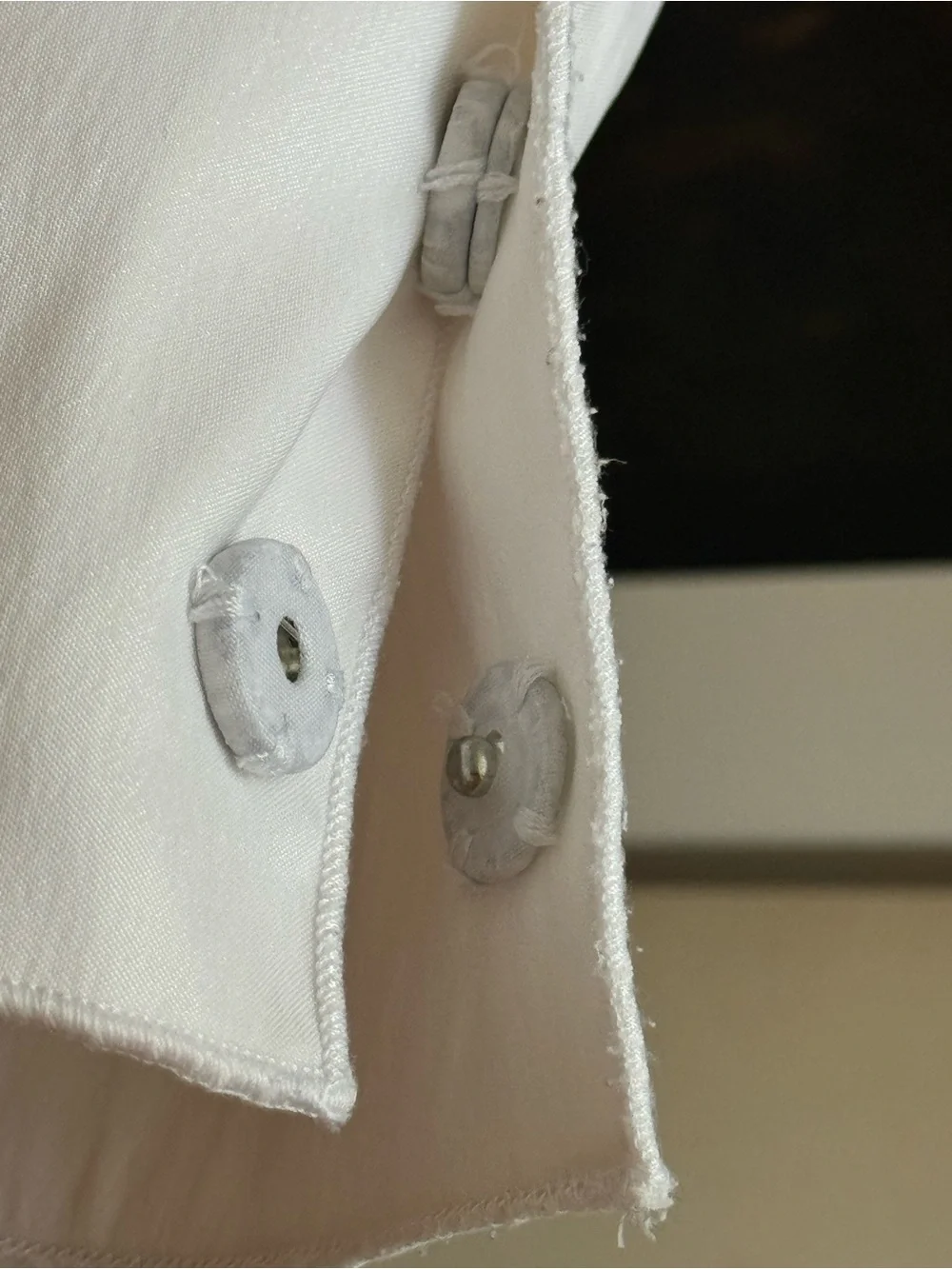 Couture White Jacket blouse with Oversized Collar avant garde
